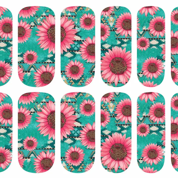 Sassy Sunflowers Nail Strips
