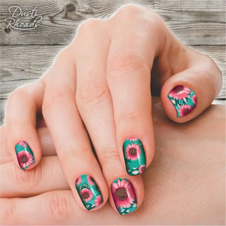 Sassy Sunflowers Nail Strips