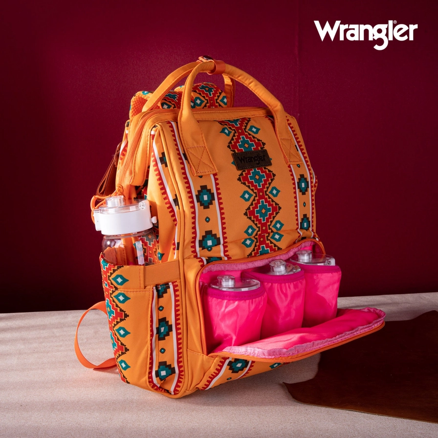 Wrangler Aztec Printed Callie Backpack - Mustard