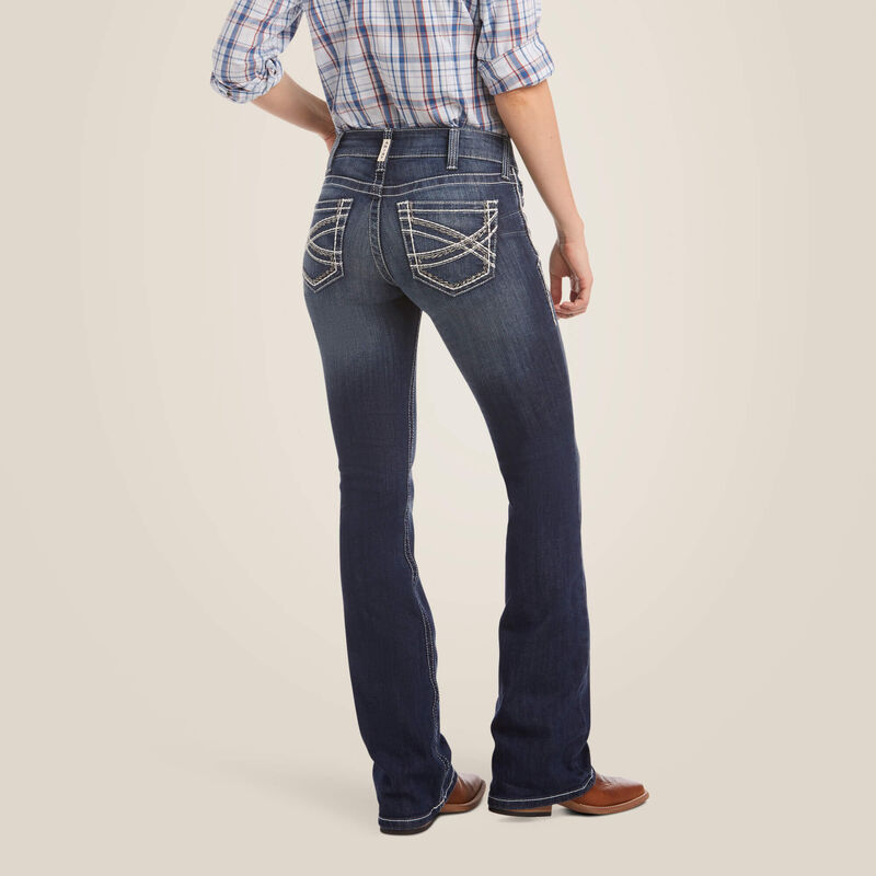 WMS R.E.A.L. Mid Rise Stretch Entwined Boot Cut Jean MARINE