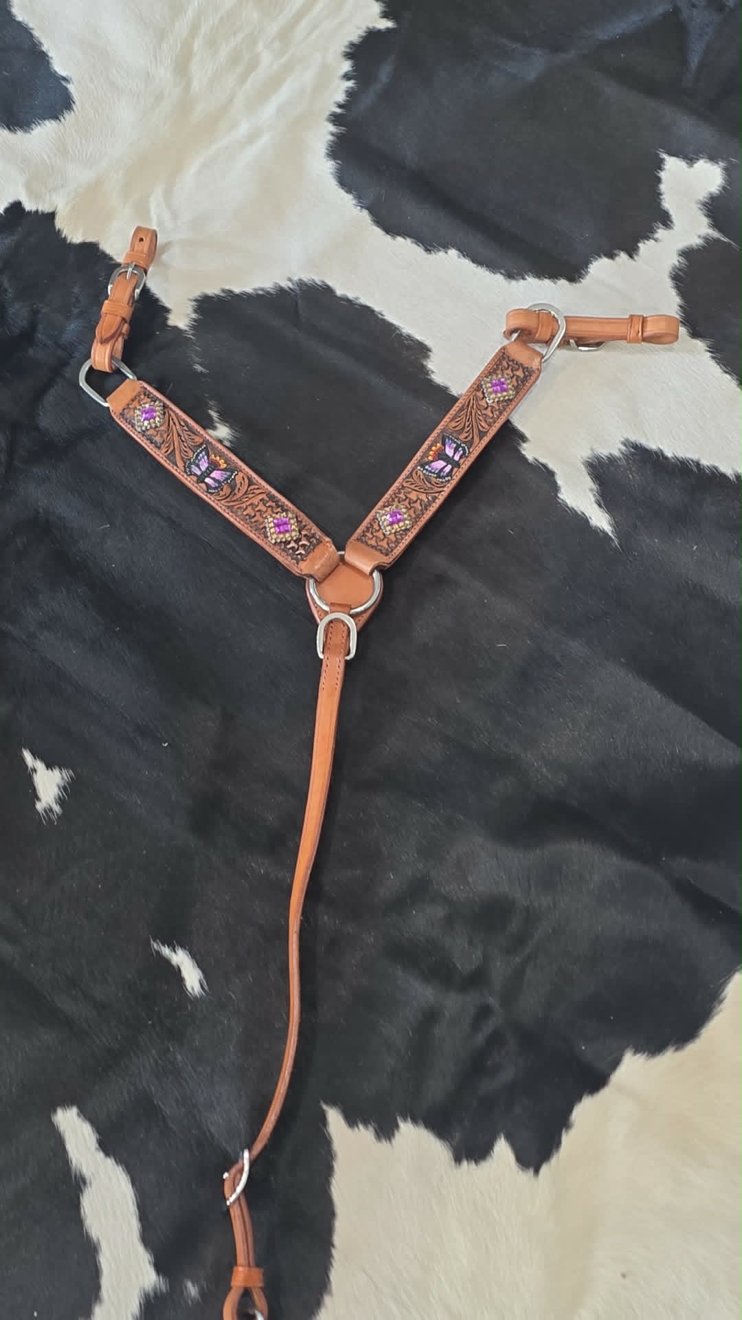 Butterflies and Jewelz Pony Breastcollar
