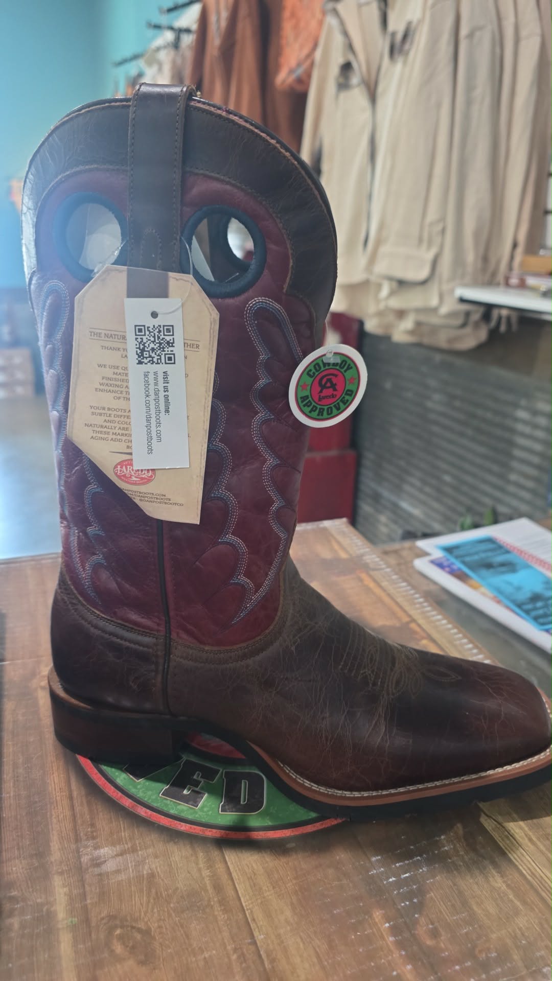 Laredo Brown and Red Boots