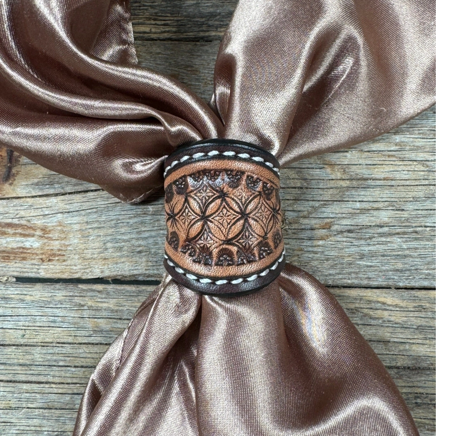 Tooled Leather Wild Rag Slides