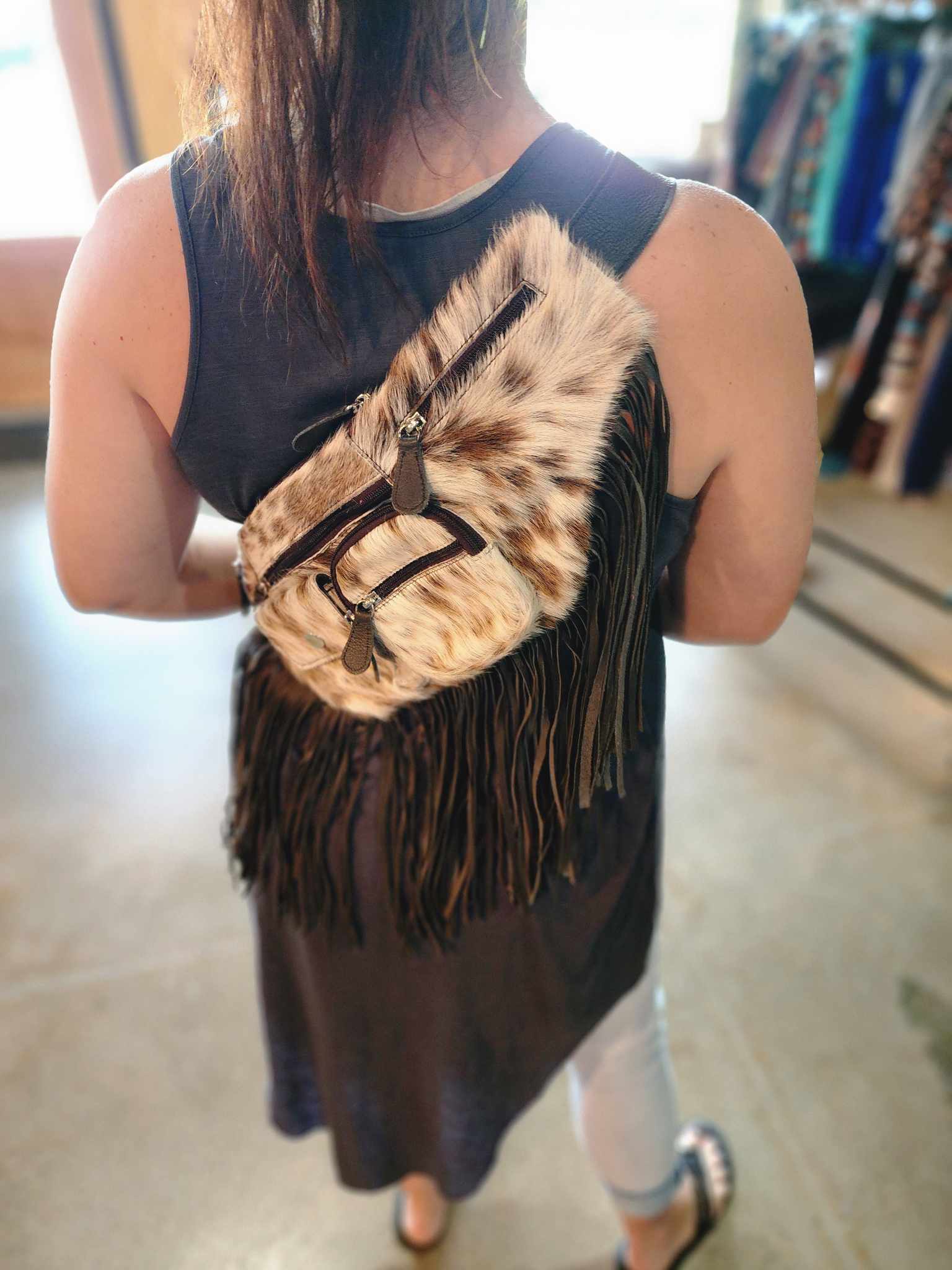 Hair on Bum Bag-Brown