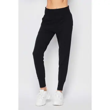 French Terry Pull On High Waist Joggers