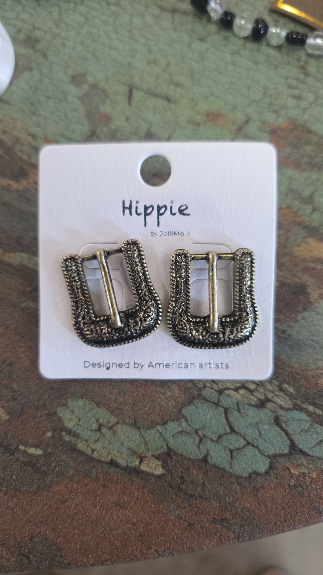 Belt Buckle Earrings