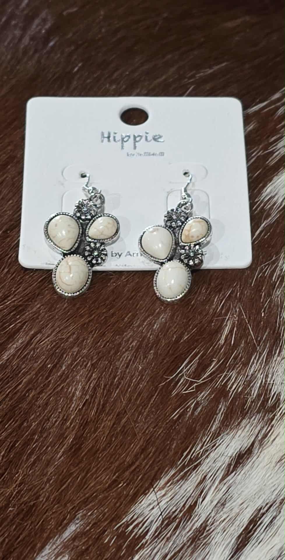 Ivory Flower Earrings