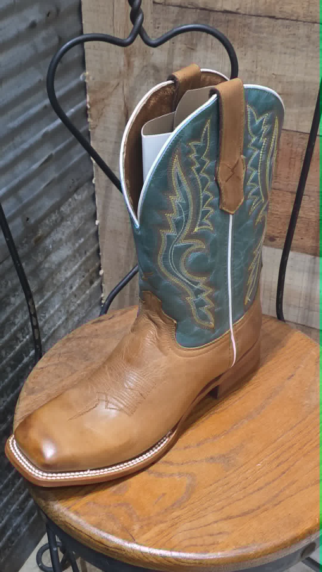 Men's Cashew and Blue Grass Boots