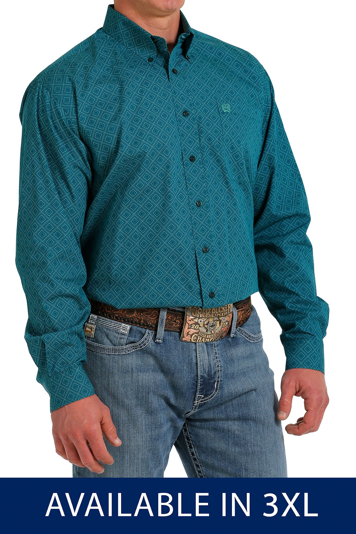 Men's Teal Button Up