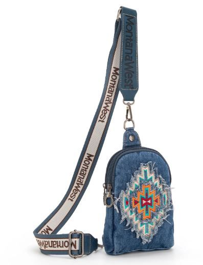 Montana West Denim Sling Bag