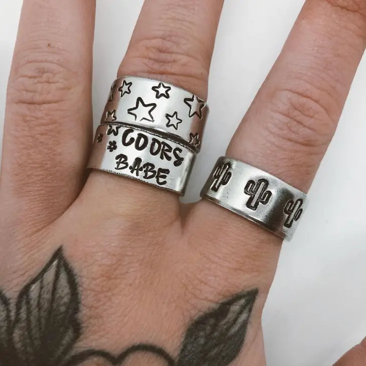 Western stamped rings deals
