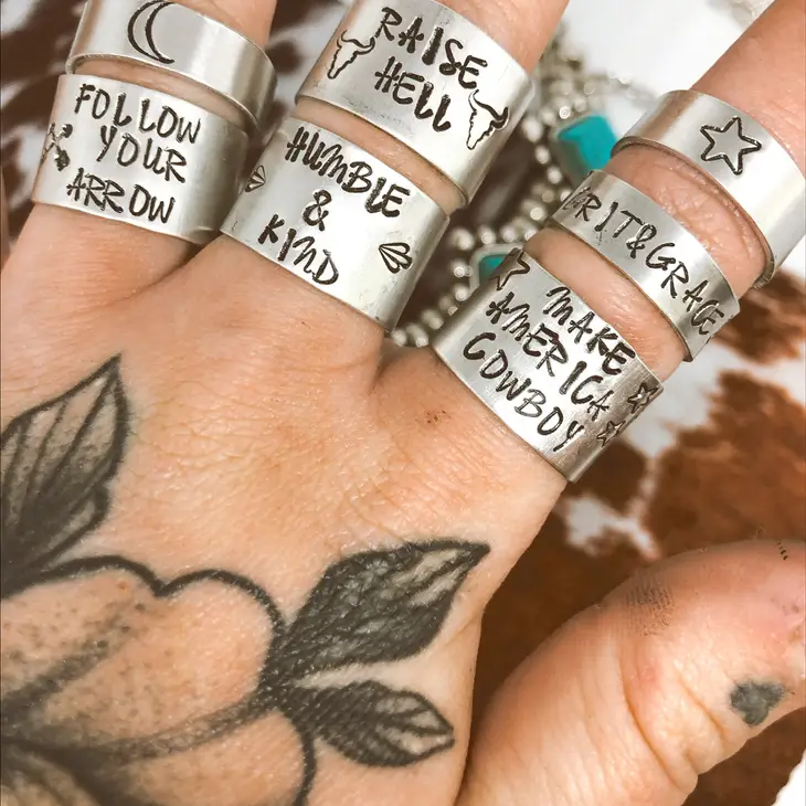 Stamped Rings