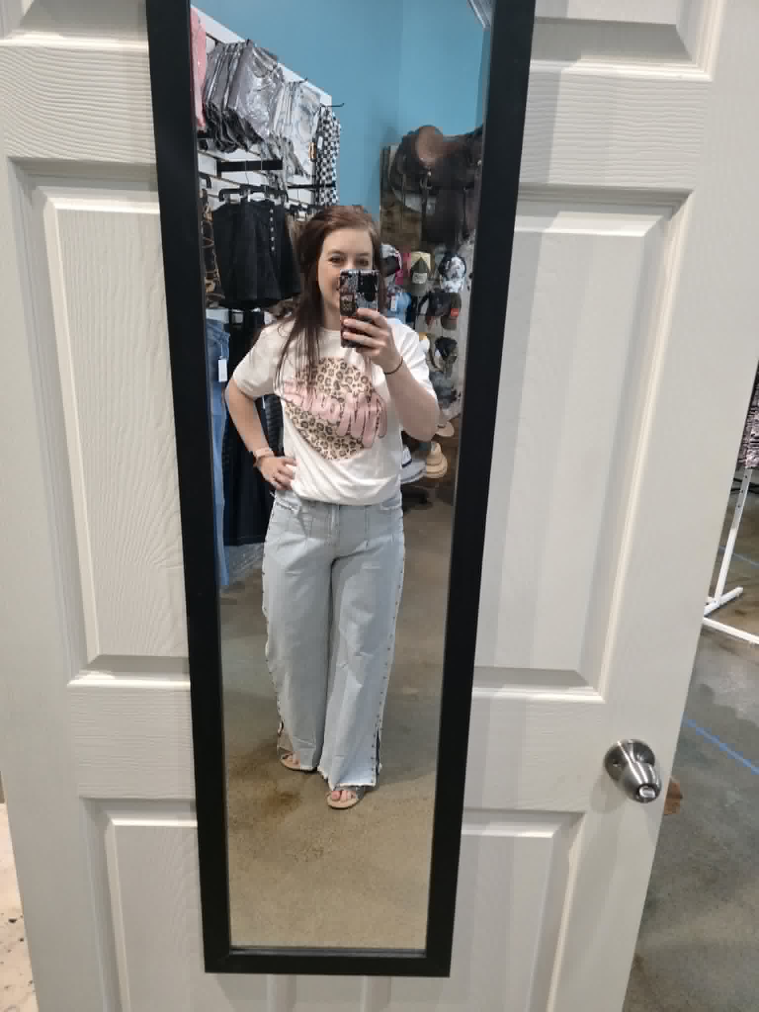 Studded Wide Leg Jeans