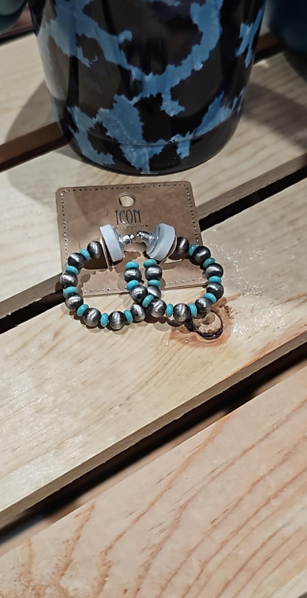 Western Beaded Hoop Earrings