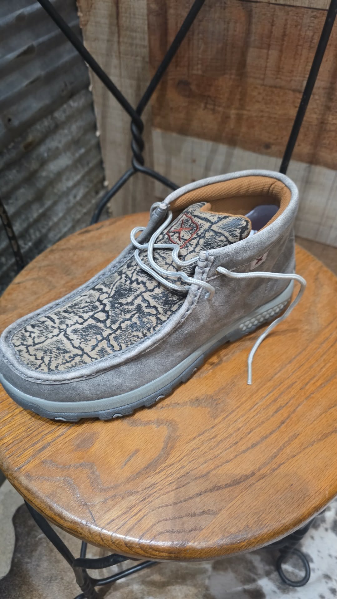 Twisted X Gray Driving Moc