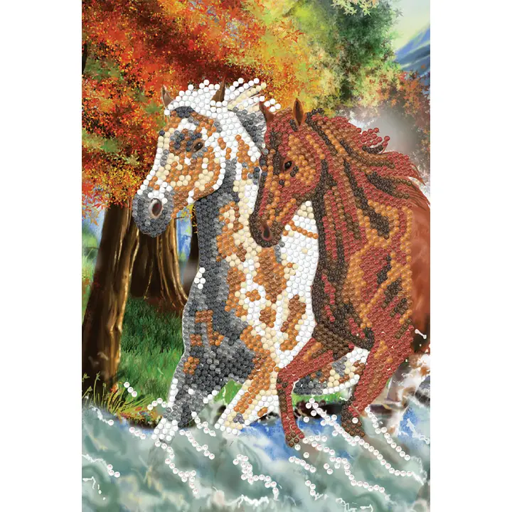 Wild Horses - Diamond Painting Crystal Art Notebook Kit