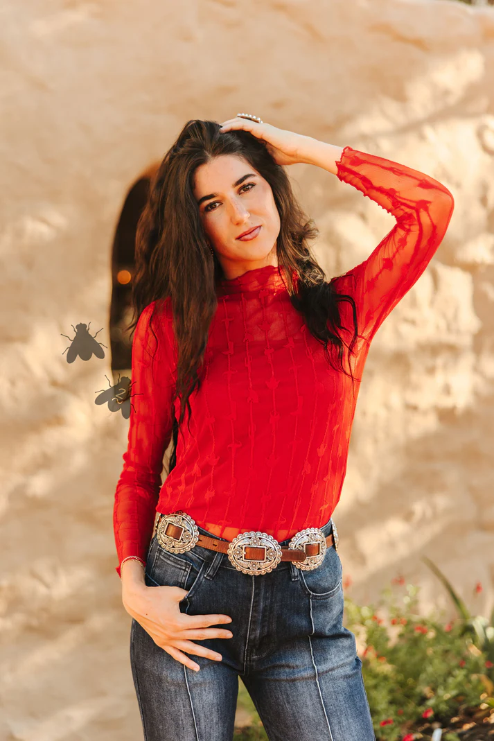 Lariat Lace Top--Multiple Colors
