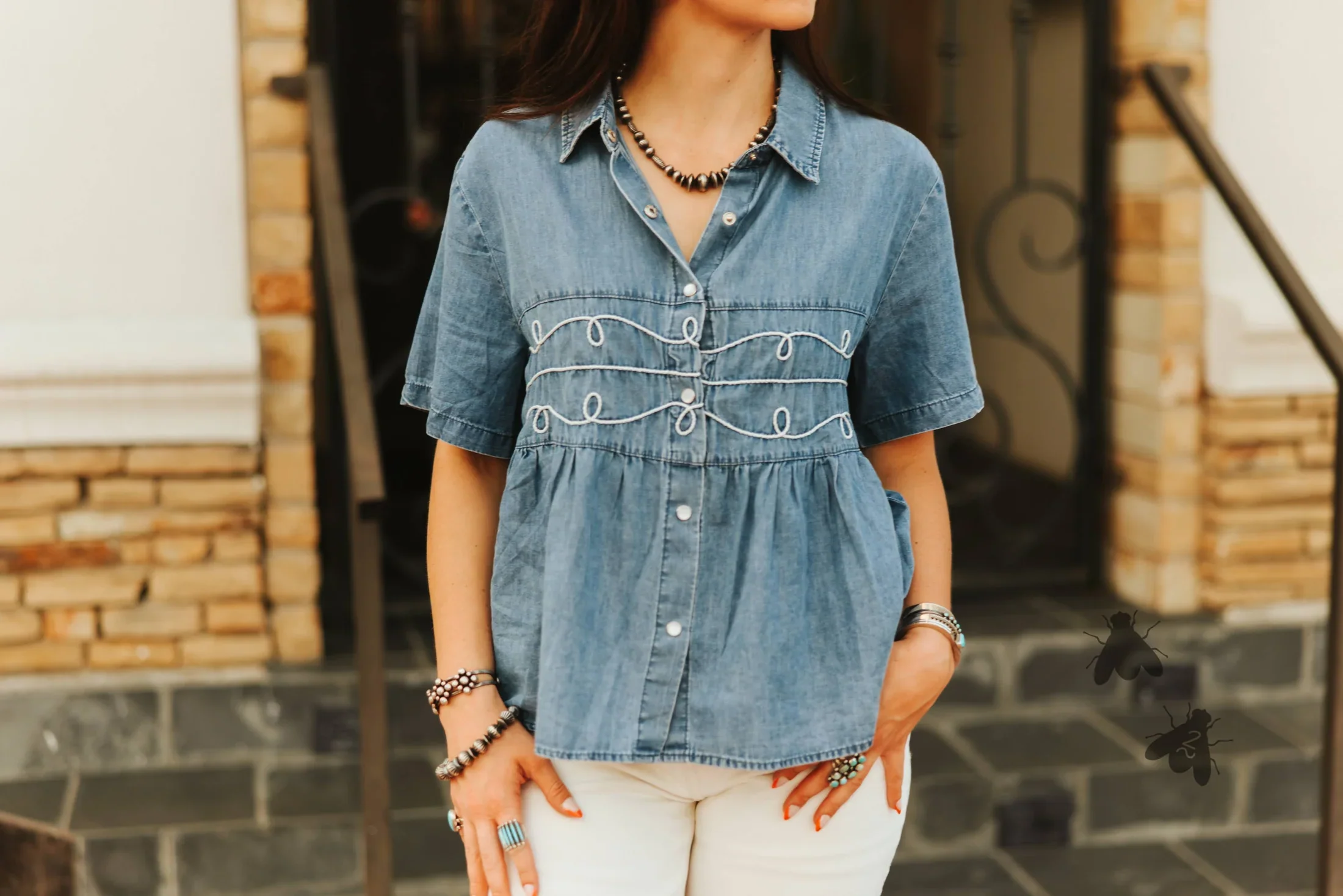 Loopty Lou Denim Top