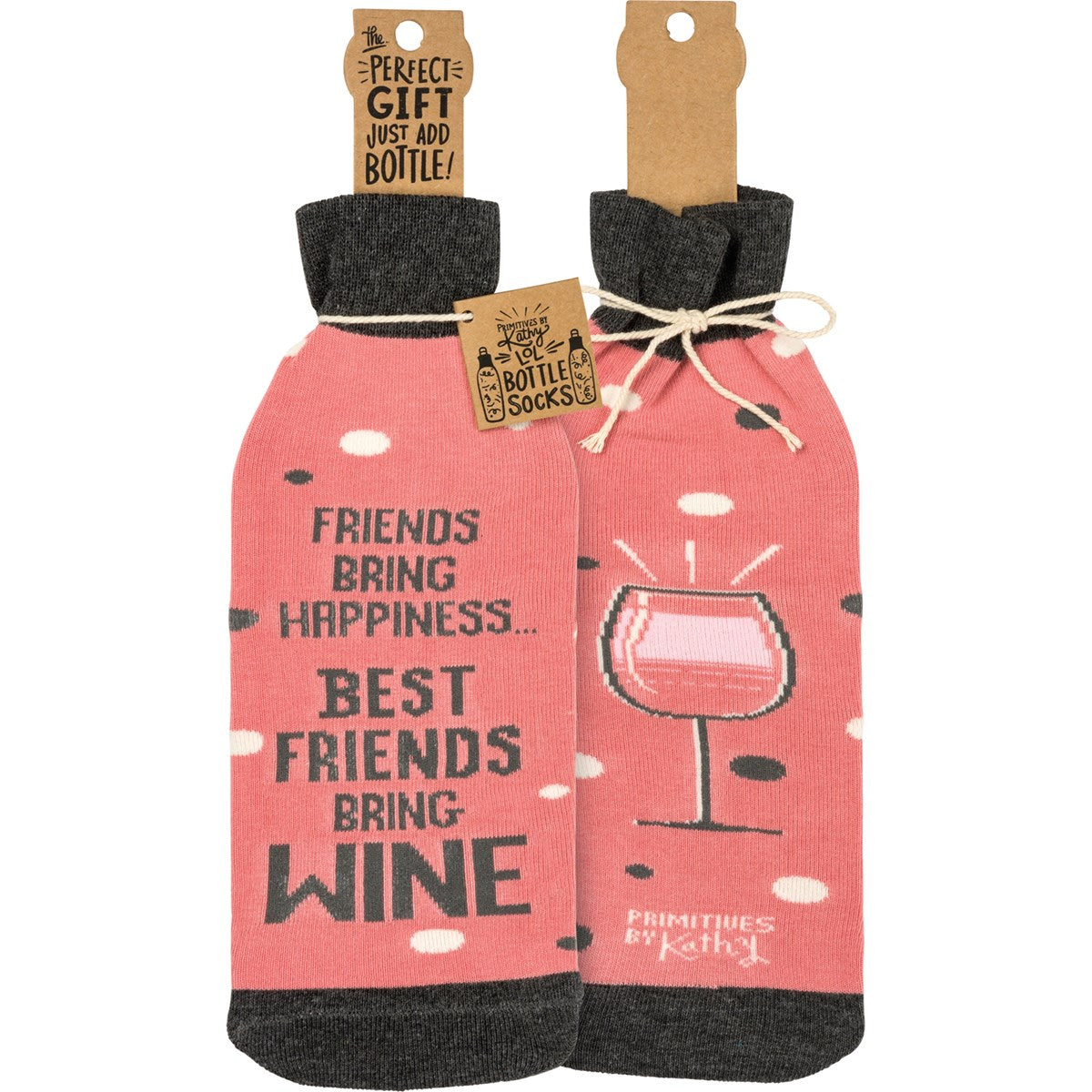 Best Friends Wine Sock