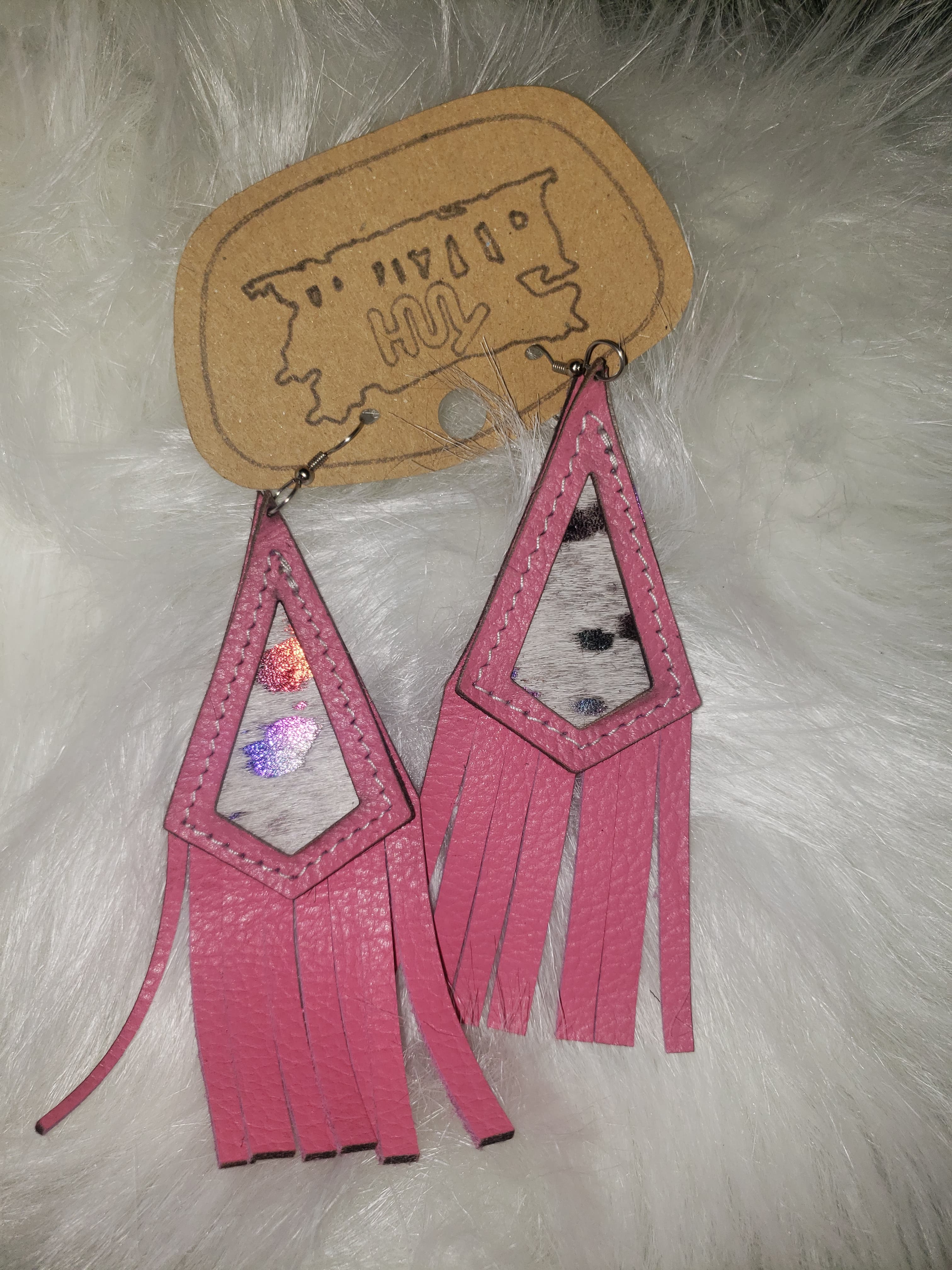 Pink Diamond Unicorn Earrings